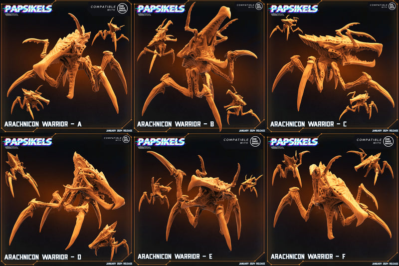 Arachnicon Warrior Miniatures | Dropship Troopers IV | Sci-Fi Miniature | Papsikels