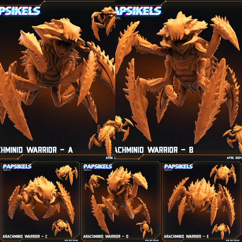 Arachminid Warrior Miniatures | Democracy Troopers | Sci-Fi Miniature | Papsikels