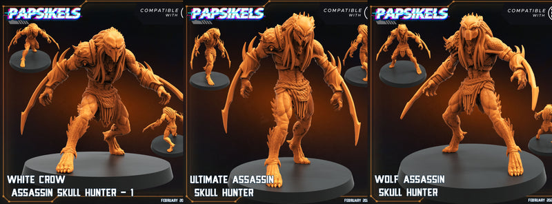 Assassin Skull Hunter Miniatures | Dropship Troopers IV | Sci-Fi Miniature | Papsikels