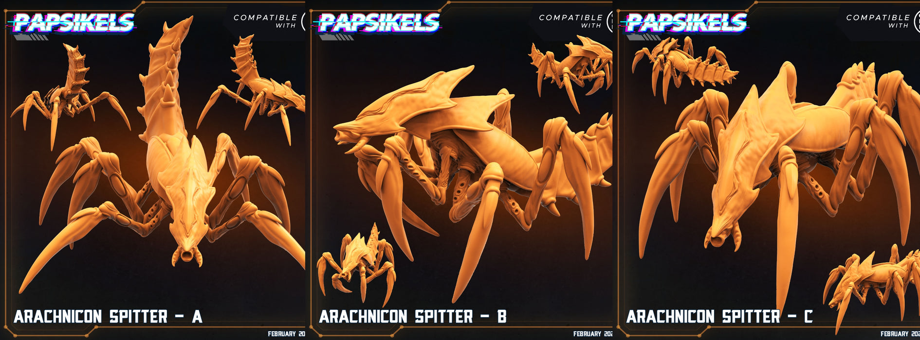 Arachnicon Spitter Miniatures | Dropship Troopers IV | Sci-Fi Miniature | Papsikels