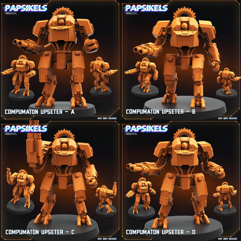 Compumatron Upseter Miniatures | Democracy Troopers Bugs and Bots | Sci-Fi Miniature | Papsikels