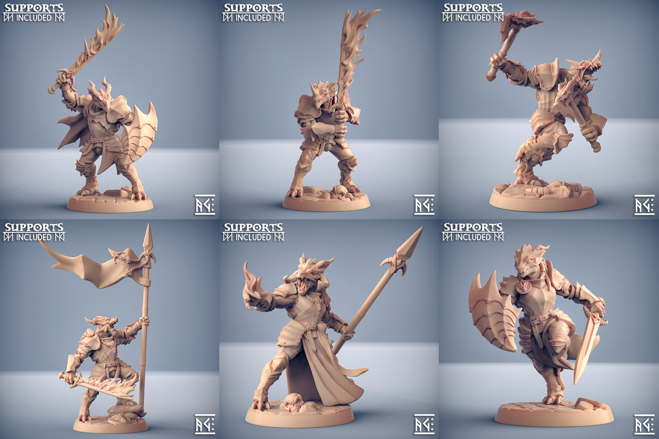 Dragonguard Knight, 28/32mm resin fantasy miniature, unpainted