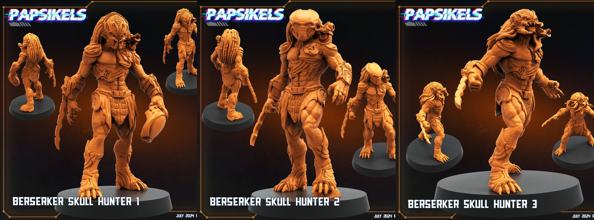 Berserk Skull Hunter MIniatures | Aliens Vs Humans VII Resurgence | Sci-Fi Miniature | Papsikels