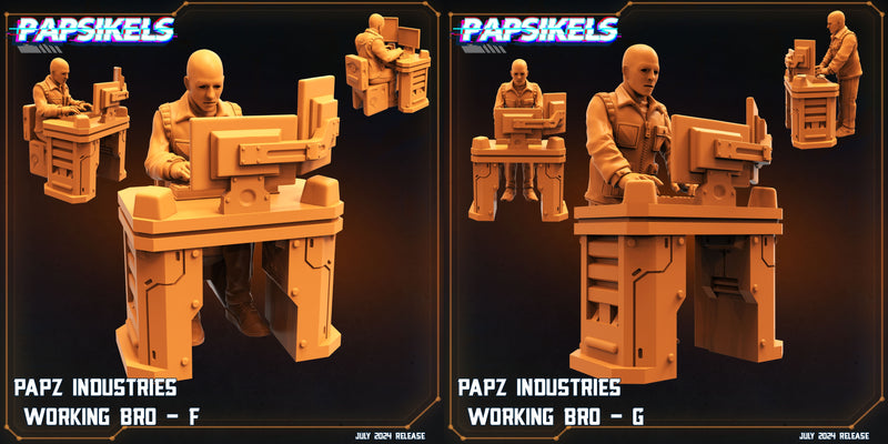 Working Bro 2 A Miniatures | Aliens Vs Humans VII Resurgence | Sci-Fi Miniature | Papsikels