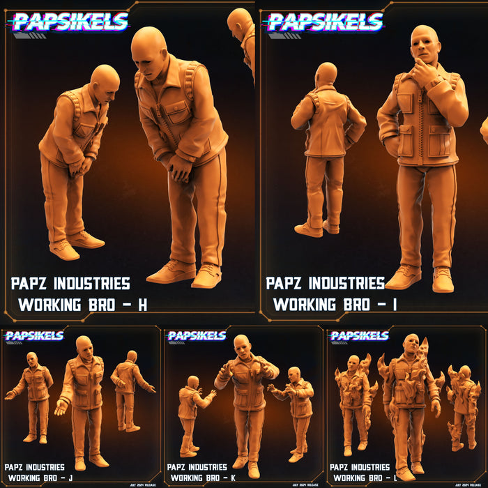 Working Bro 2 B Miniatures | Aliens Vs Humans VII Resurgence | Sci-Fi Miniature | Papsikels