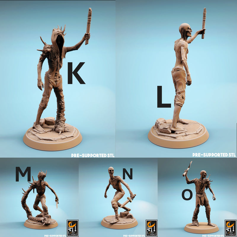 Corrupted Citizens Miniatures | Fear the Old God | Fantasy Miniature | Rescale Miniatures