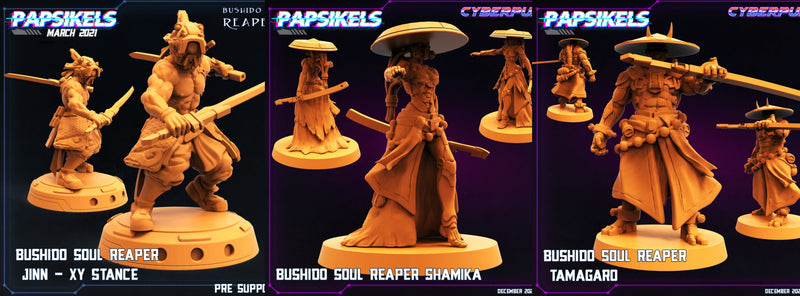 Bushido Soul Reaper Miniatures | Cyberpunk | Sci-Fi Miniature | Papsikels