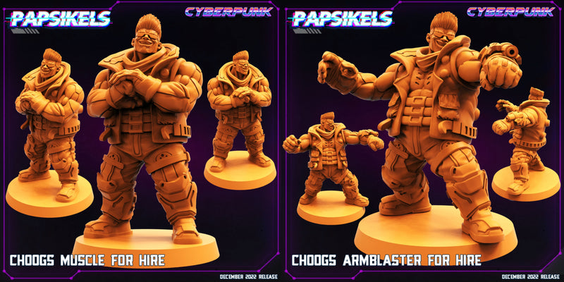 Choogs For Hire Miniatures | Cyberpunk | Sci-Fi Miniature | Papsikels