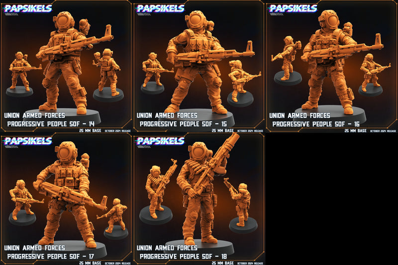Union Armed Forces SOF Set 2 Miniatures | One Page Rules Compatible | Papsikels