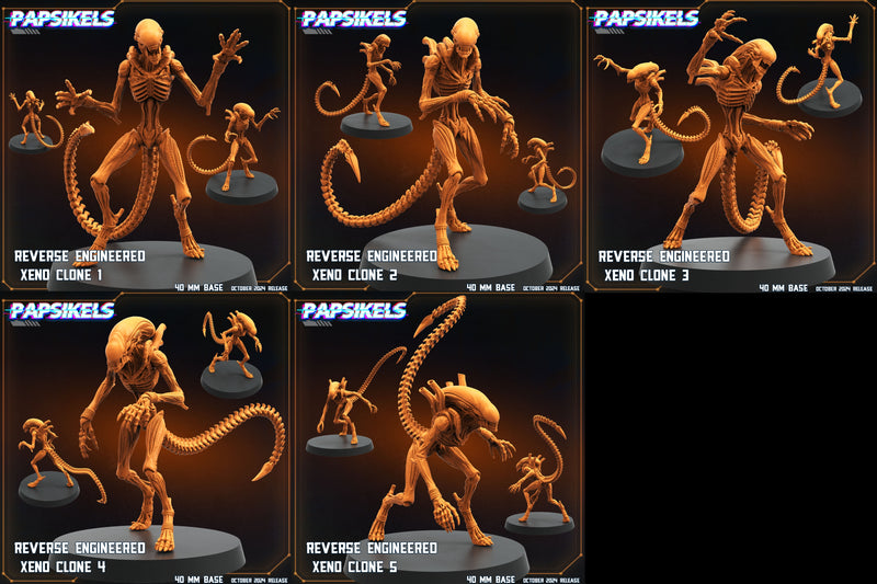 Reverse Engineered Xeno Clone Miniatures | Aliens Vs Humans X Scavenger | Papsikels