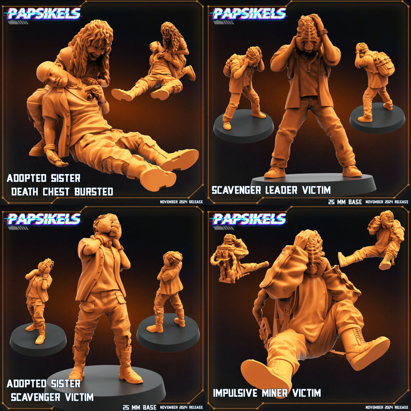 Human Victim Miniatures | Aliens Vs Humans XI Execration | Papsikels