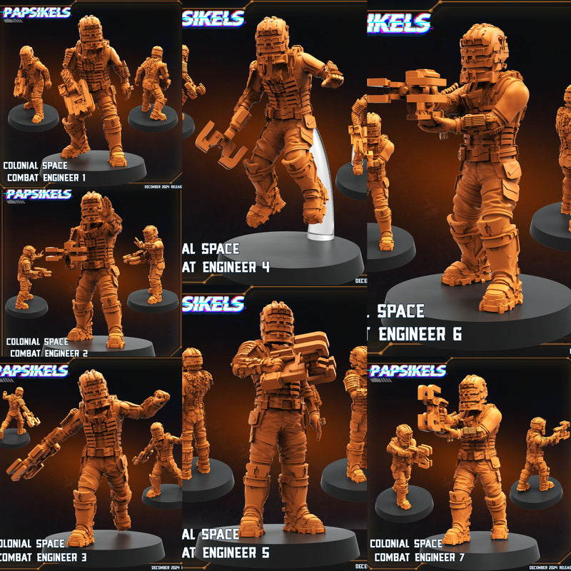 Combat Engineer Miniatures | Aliens Vs Humans XII Space Dead | Papsikels