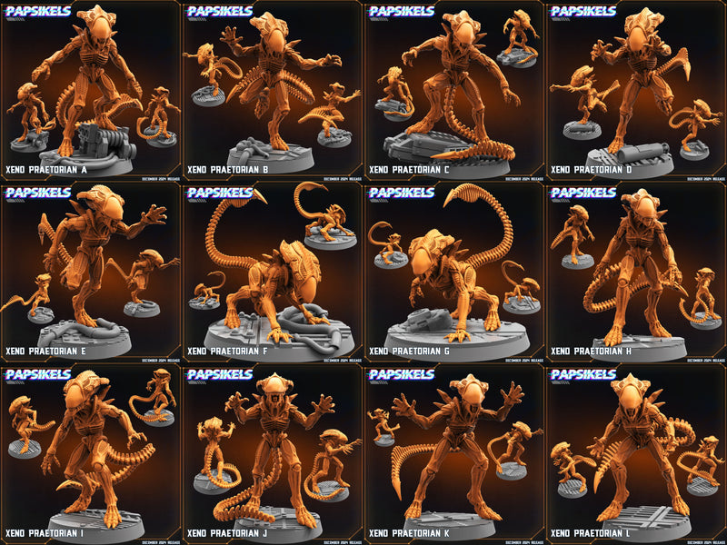 Xeno Praetorian Miniatures | Aliens Vs Humans XII Space Dead | Papsikels