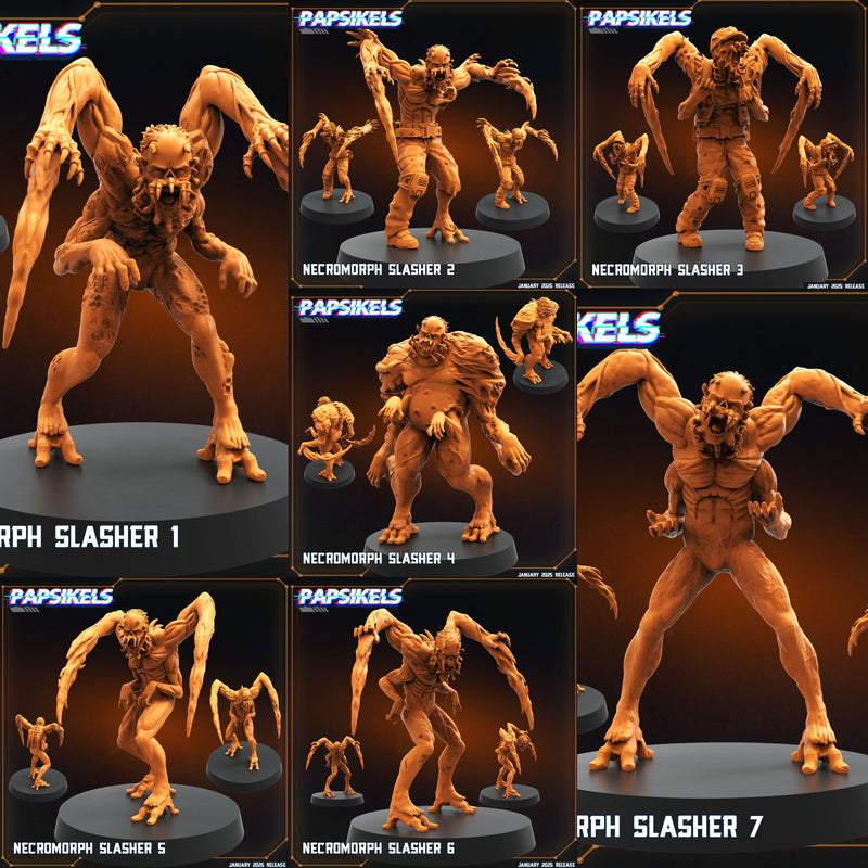 Necromorph Slasher Miniatures | Aliens Vs Humans XIII Ascension | Papsikels