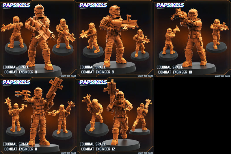 Combat Engineer Miniatures | Aliens Vs Humans XIII Ascension | Papsikels