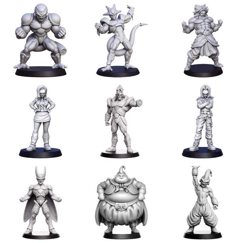 Anime Villian Miniatures | Dragon Fighters | Fantasy Miniature | RN Estudio