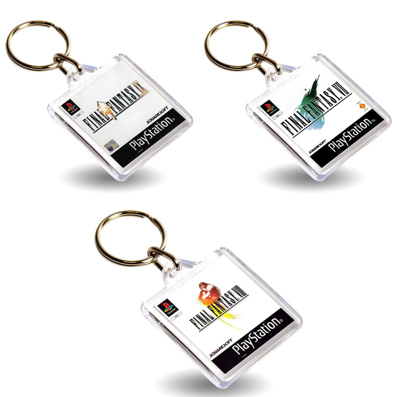 Final Fantasy Gen V Inspired Game Cover Art Keyring - Dual Sided Box Art