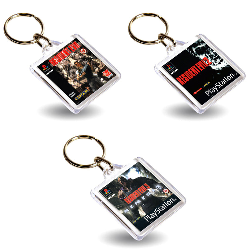 Resident Evil Gen V Inspired Game Cover Art Keyring - Dual Sided Box Art