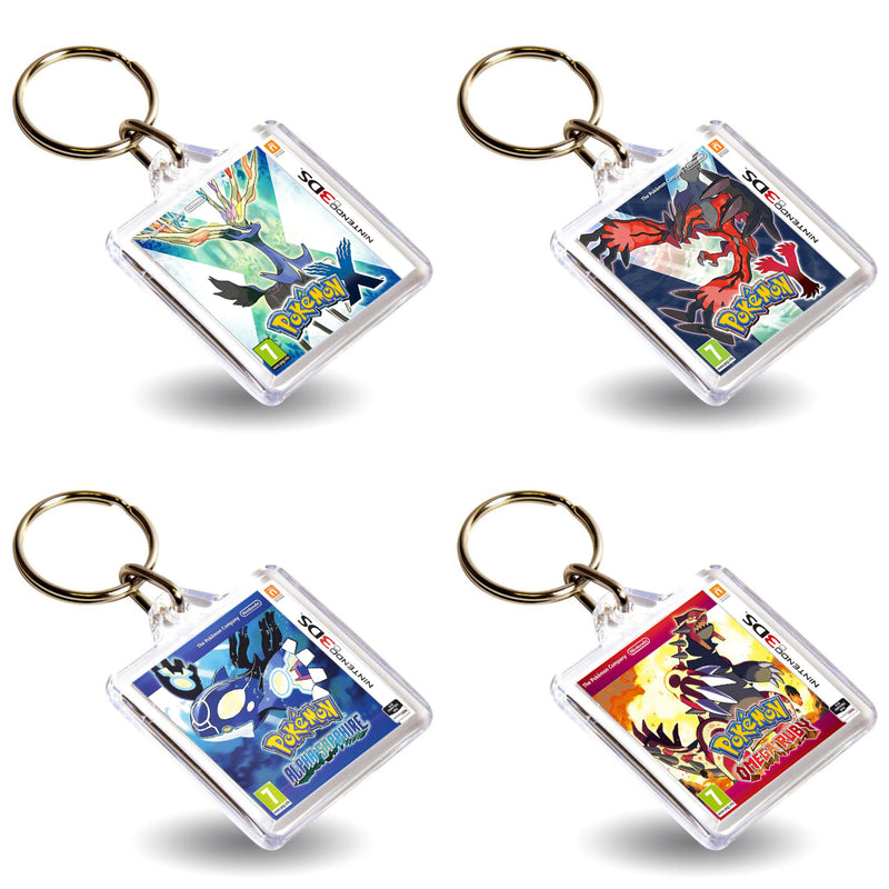 Pokemon Gen VI Inspired Game Cover Art Keyring - Dual Sided Box Art