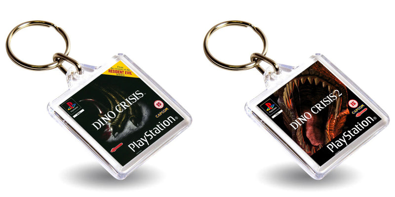 Dino Crisis Gen V Inspired Game Cover Art Keyring - Dual Sided Box Art
