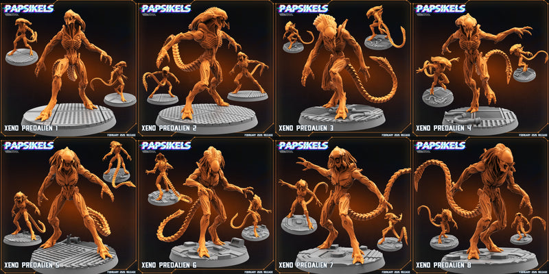 Xeno Predalien Miniatures | Aliens Vs Humans XIV Predaliens | Papsikels