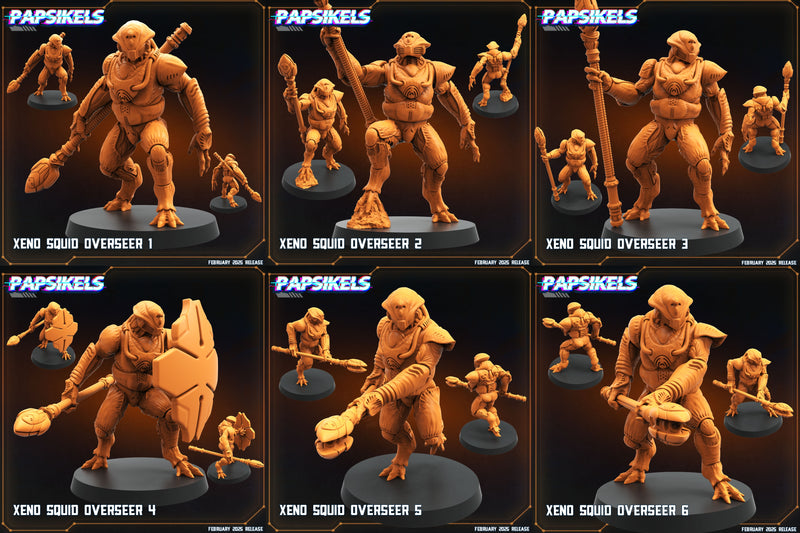 Xeno Squid Overseer Miniatures | Aliens Vs Humans XIV Predaliens | Papsikels