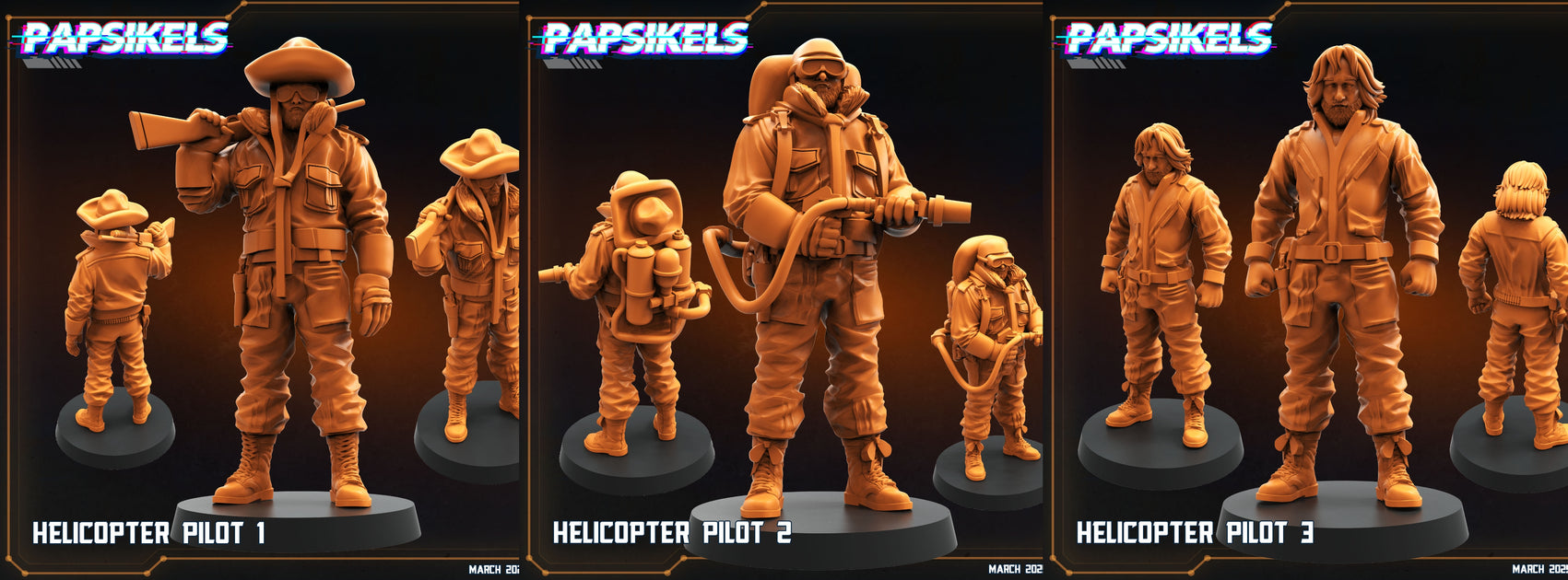 Helicoptor Pilot Miniatures | Aliens Vs Humans XV That Thing | Papsike ...