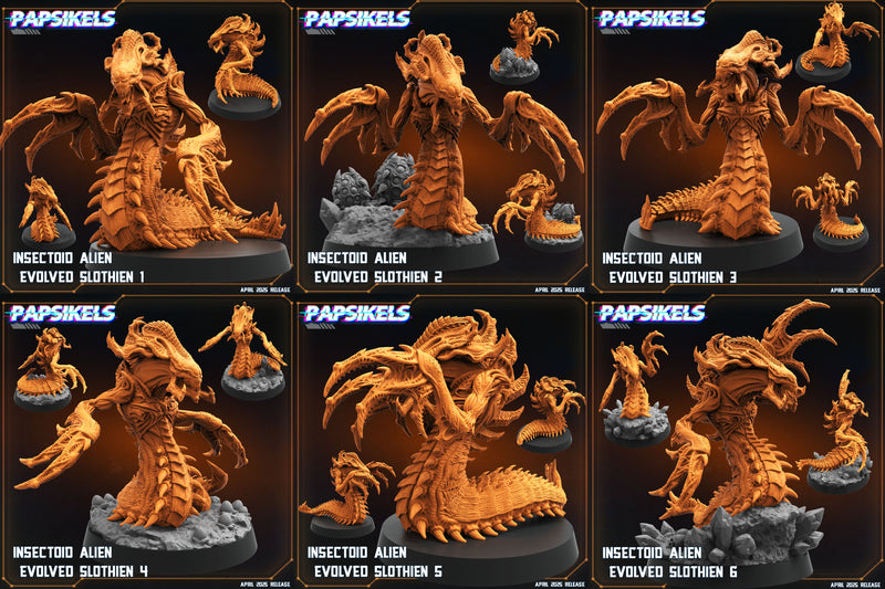 Insectoid Evolved Slothien Miniatures | Aliens Vs Humans XVI Star Conflict | Papsikels