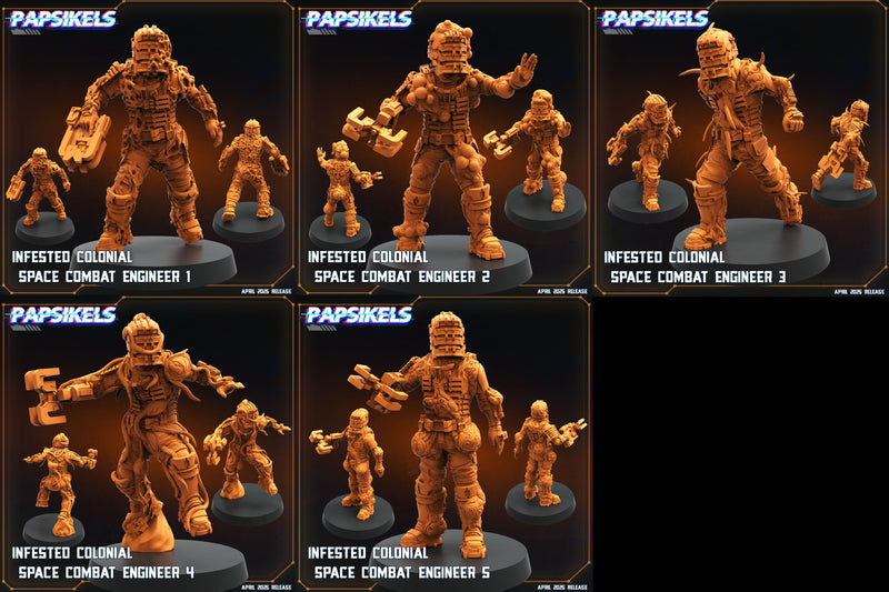 Infested Combat Engineer Miniatures | Aliens Vs Humans XVI Star Conflict | Papsikels