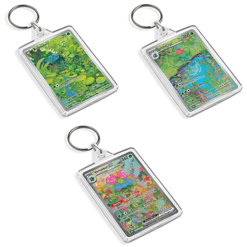 Pokemon TCG Inspired Card Art Style Keyring - 151 Set