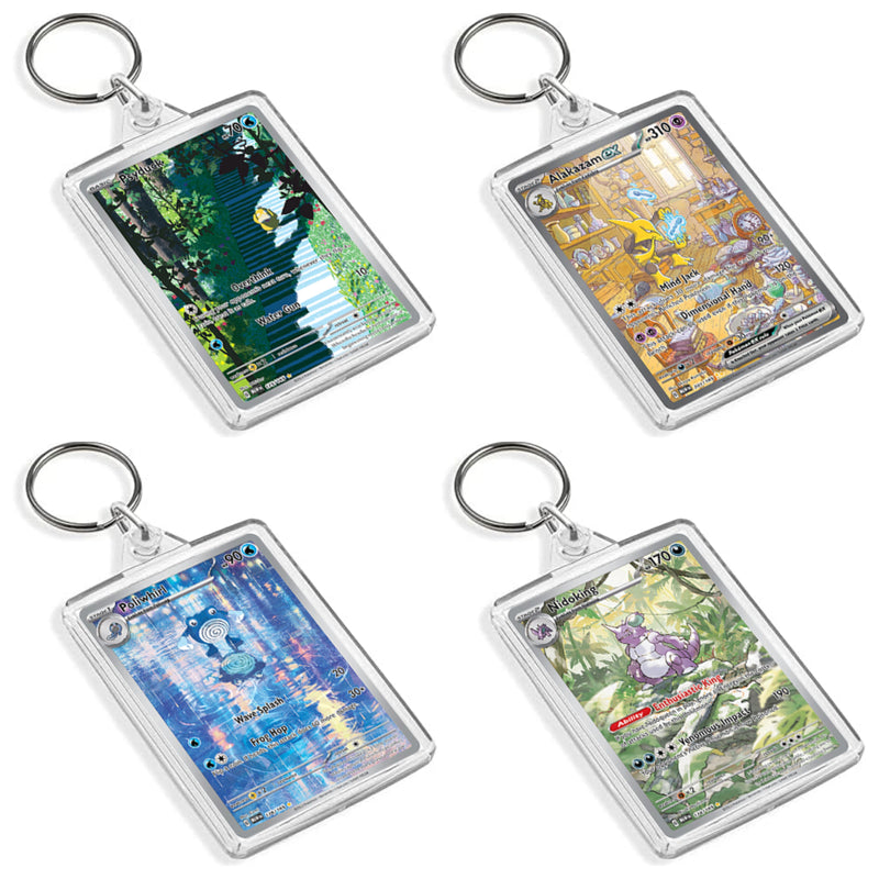 Pokemon TCG Inspired Card Art Style Keyring - 151 Set