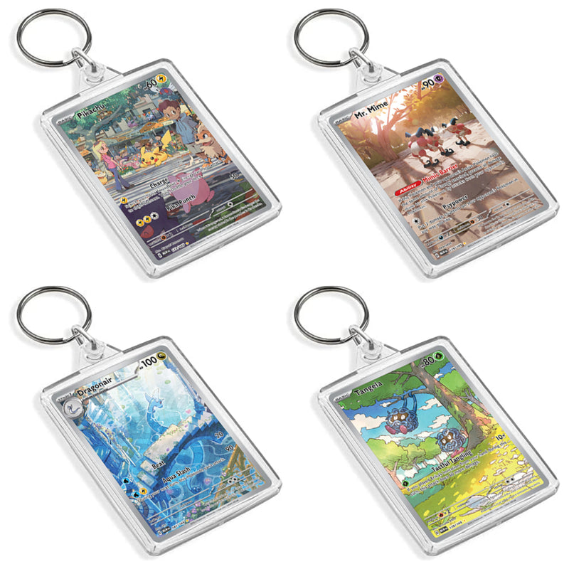 Pokemon TCG Inspired Card Art Style Keyring - 151 Set