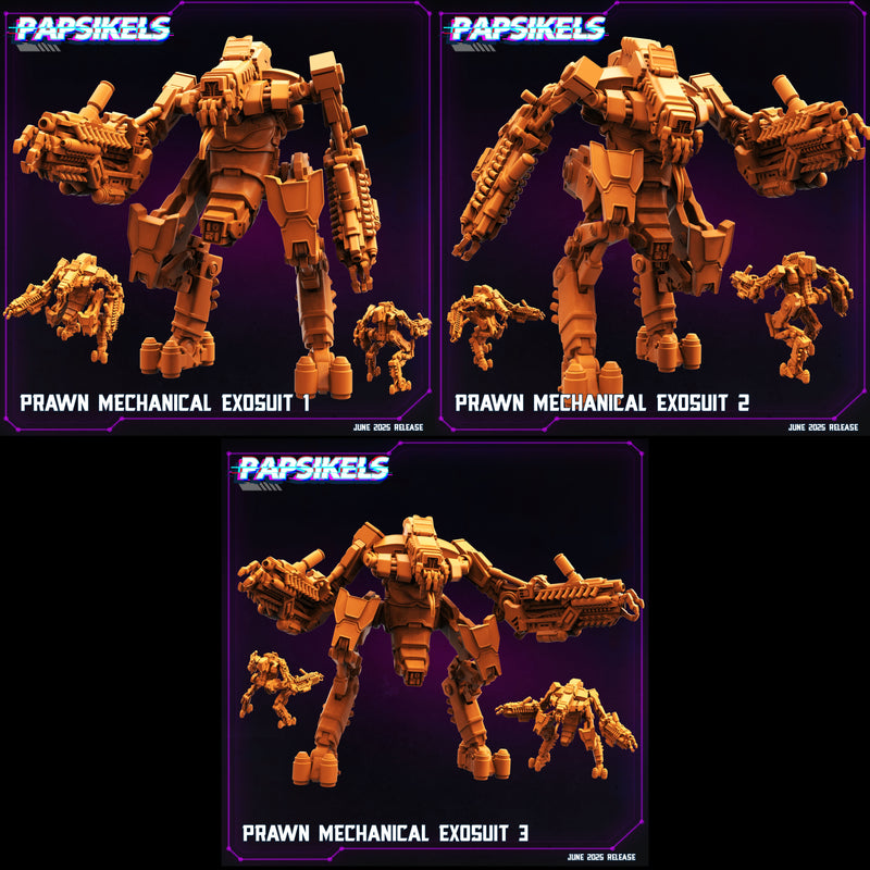 Prawn Mechanical Suit Miniatures | Cyberpunk | Papsikels
