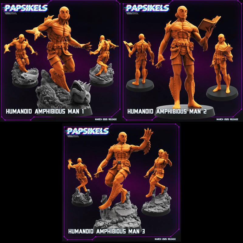 Amphibious Man Miniatures | Cyberpunk | Papsikels