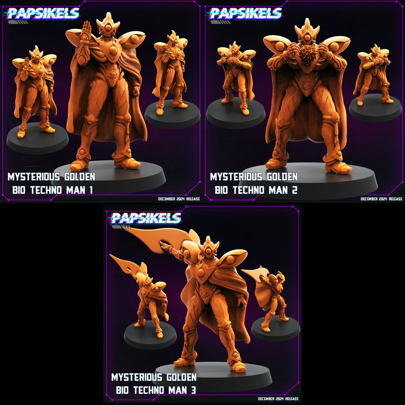 Golden Bio Man Miniatures | Cyberpunk | Papsikels