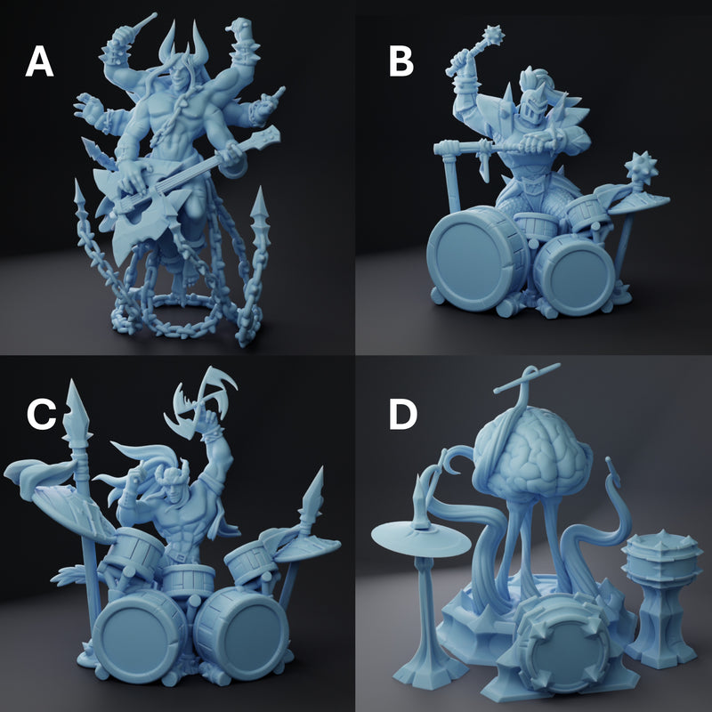 Bard Adventurer Miniatures | Bardic Beatdown | Twin Goddess Miniatures