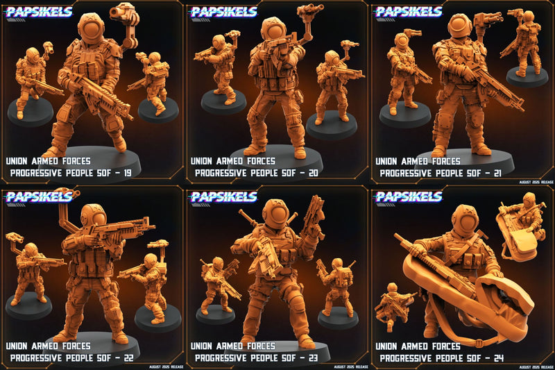 Union Armed Forces SOF Set 5 Miniatures | One Page Rules Compatible | Papsikels