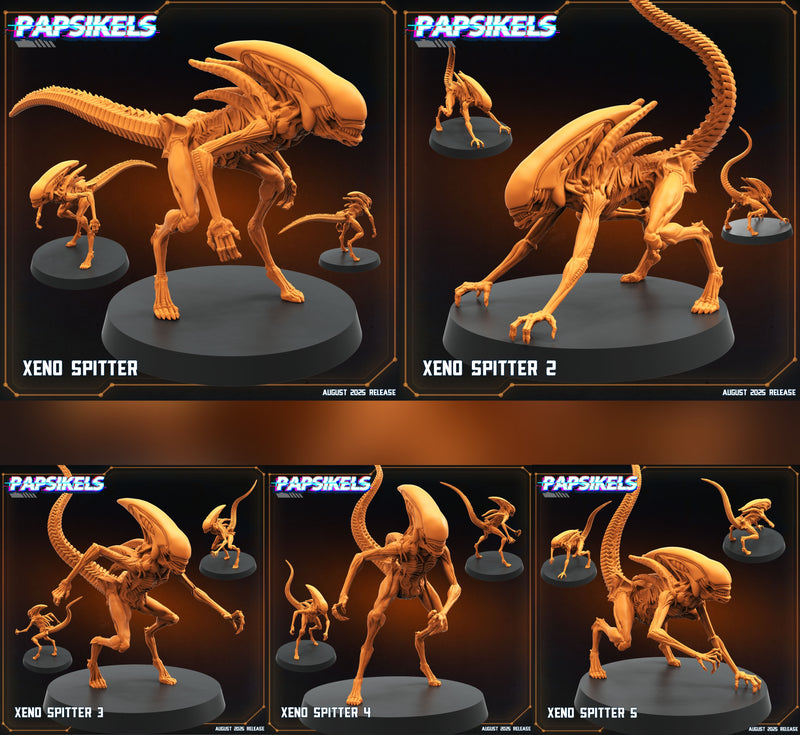 Xeno Spitter Miniatures | Papsikels