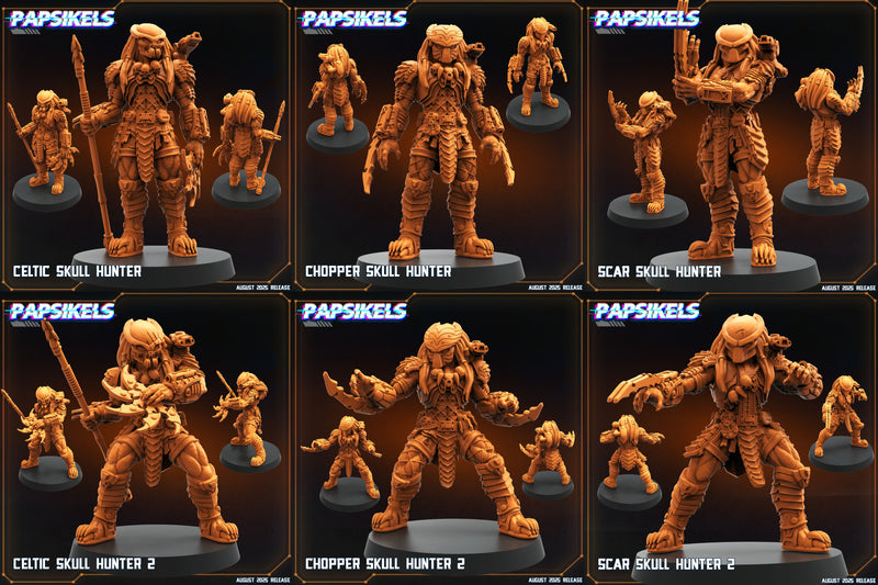 Celtic Chopper Skull Hunter Miniatures | Papsikels