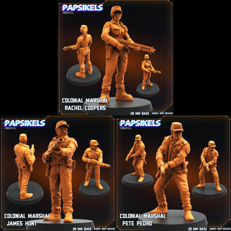 Colonial Marshall Miniatures | Aliens Vs Humans VIII No Remorse | Papsikels