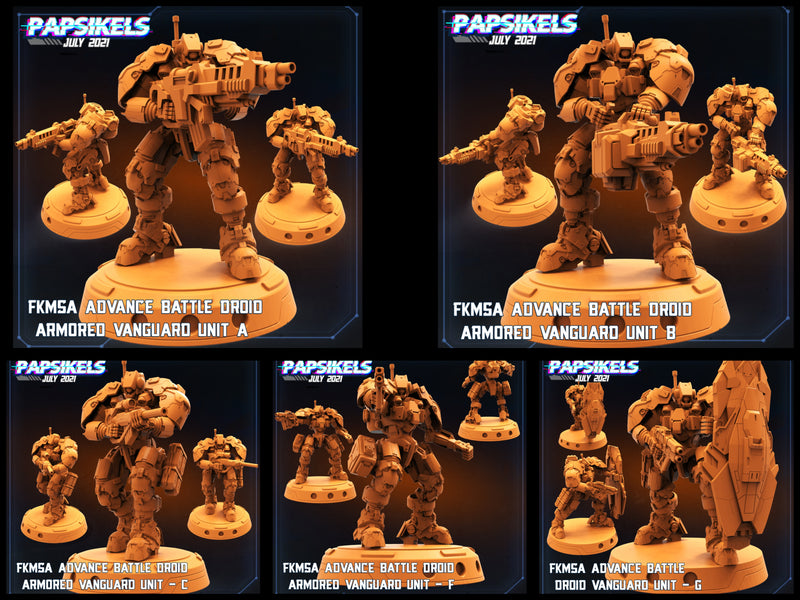 Droid Vanguard Miniatures | Cyberpunk | Sci-Fi Miniature | Papsikels