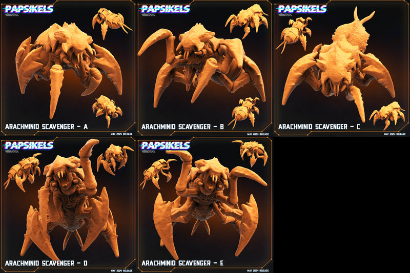 Arachminid Scavenger Miniatures | Sci-Fi | Papsikels