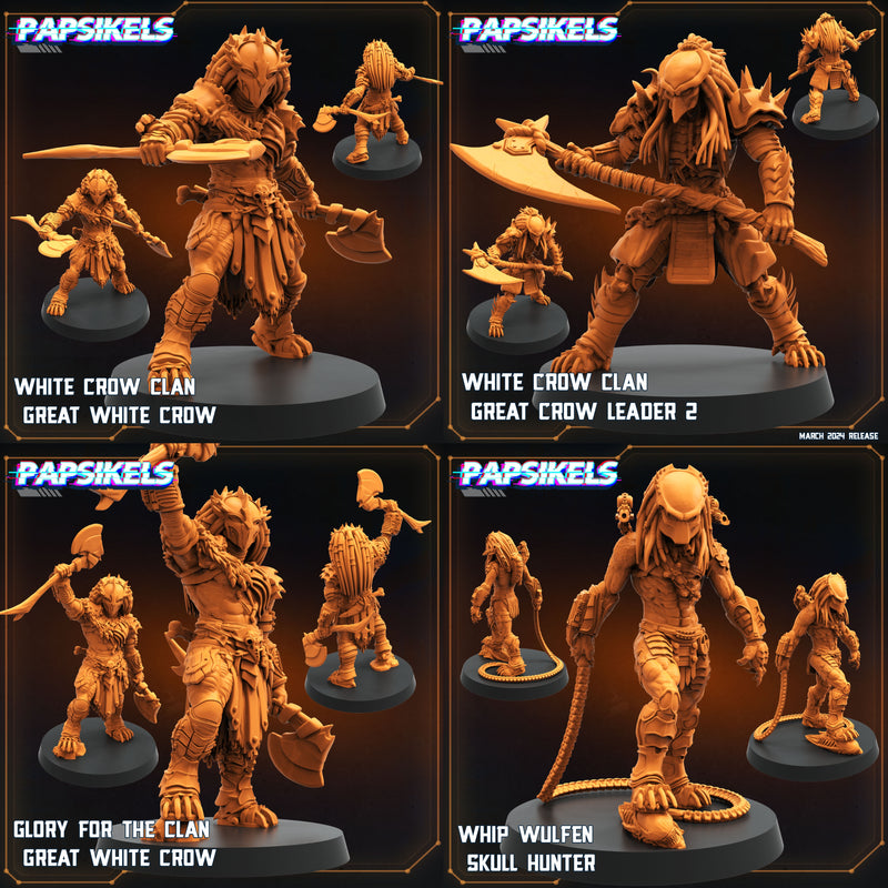 White Crow Skull Hunter Miniatures | Sci-Fi Miniature | Papsikels