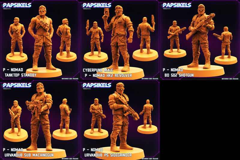 Nomad Miniatures | Cyberpunk Sci-Fi Miniature | Papsikels