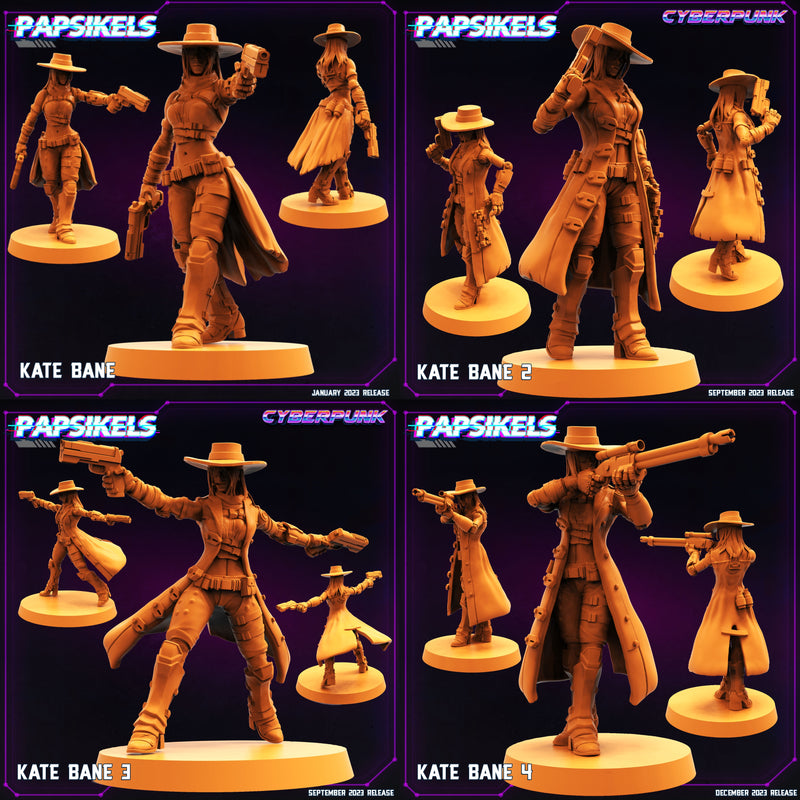 Kate Bane | Cyberpunk | Sci-Fi Miniature | Papsikels