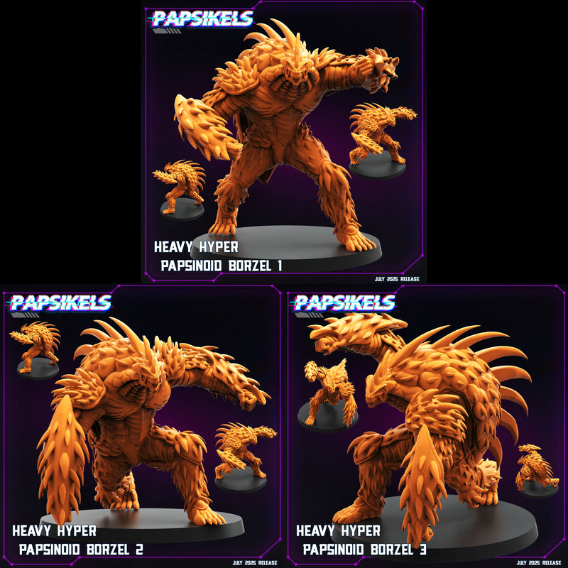 Hyper Papsinoid Borzel Miniatures | Cyberpunk Sci-Fi Miniature | Papsikels