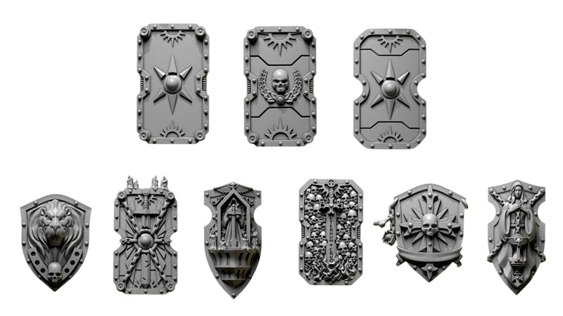 Shields Pack 1 | Eternal Pilgrims | Conversion Bits For 28mm 32mm Sci-fi Marines
