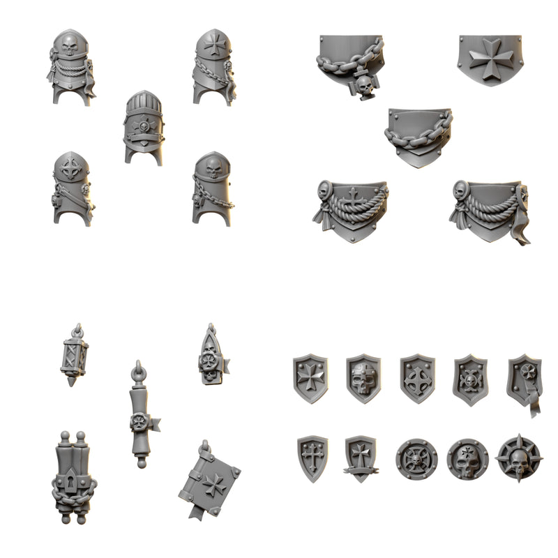 Armour Greaves & Accessories | Eternal Crusaders | Conversion Bits For 28mm 32mm Sci-fi Marines