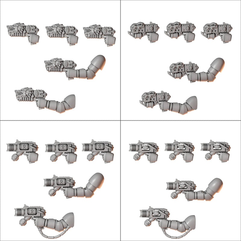 Pistols Primal Hounds Conversion Bits For 28mm 32mm Sci-fi Marines