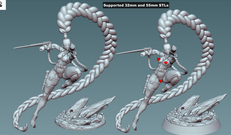 Assassin Morphira | Fantasy Pin-Up | Gaz Minis